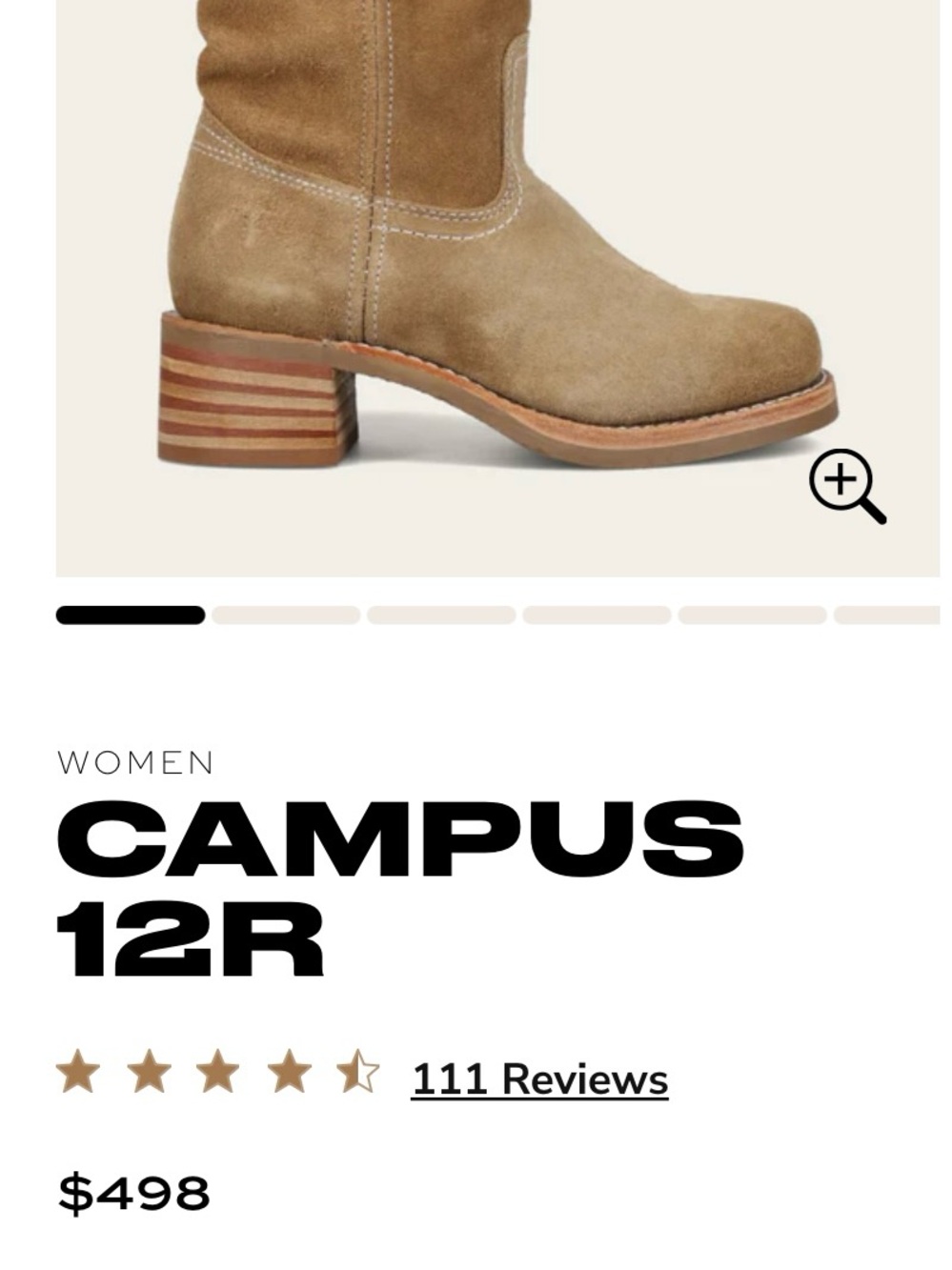 NWOT Frye boots - campus 12R size 7 - Picture 8 of 11